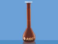 5648 - Volumetric Flasks, Amber, Plastic Stopper